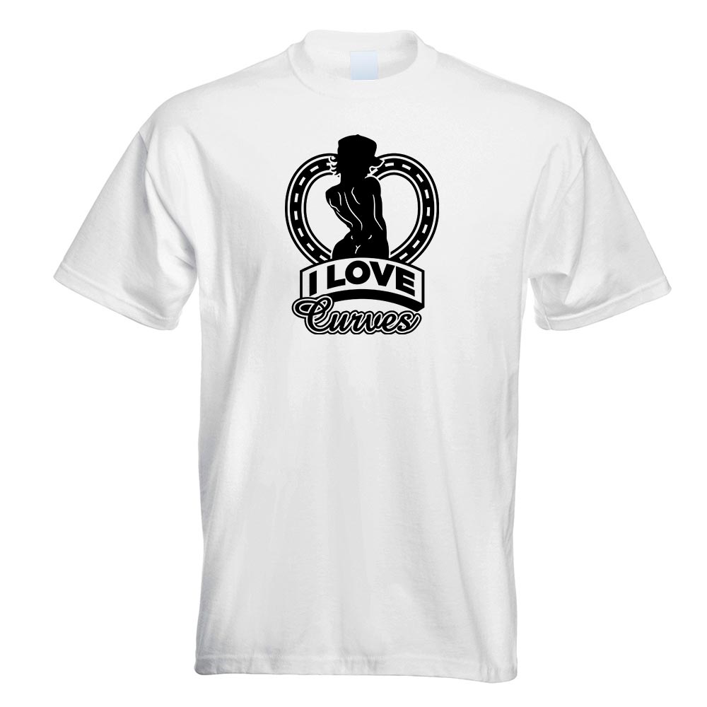 I Love Curves - sexy Kurven T-Shirt Motiv bedruckt Funshirt Design Print - Picture 19 of 19