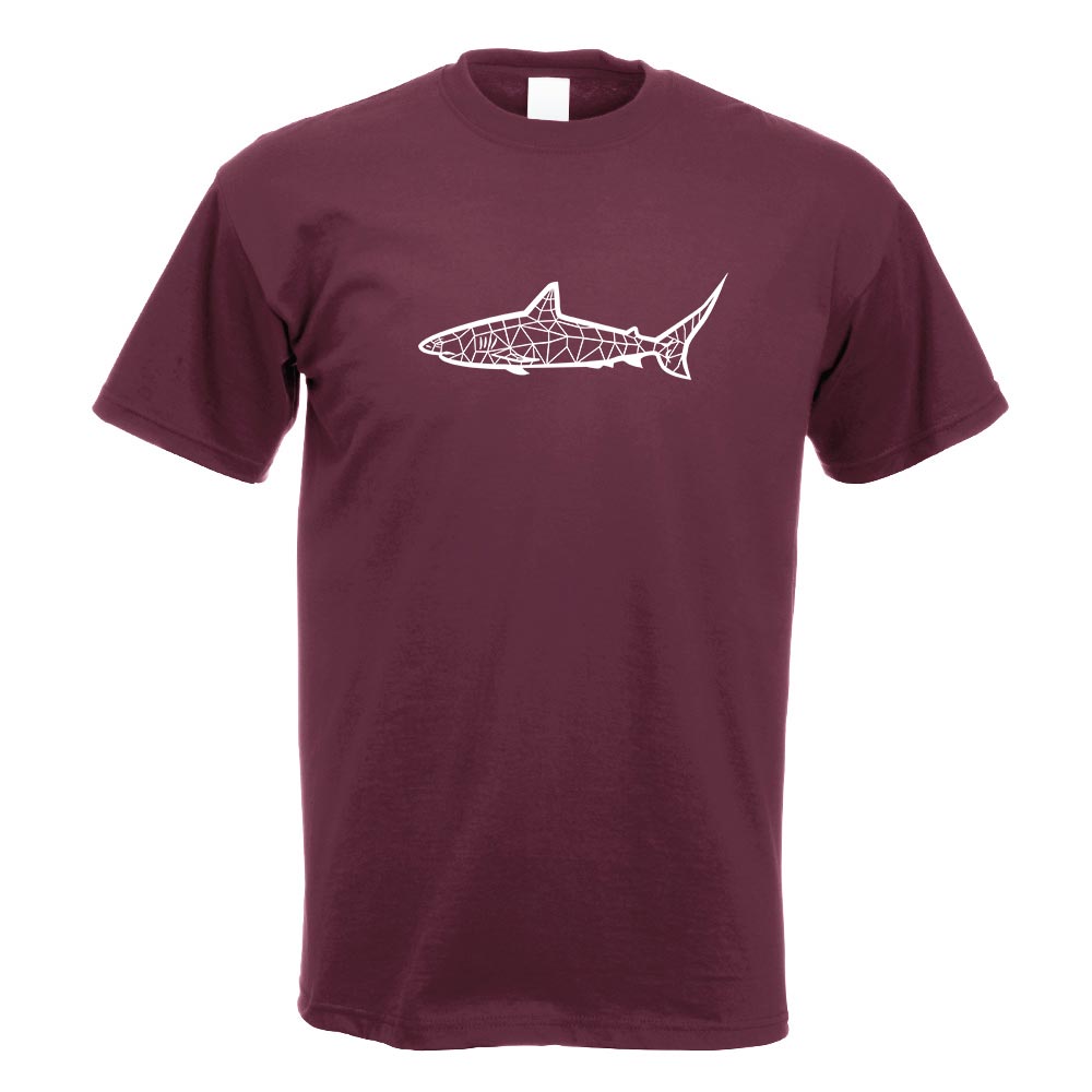 Polygon Haifisch Figur Tier Art T-Shirt Motiv bedruckt Funshirt Design Print - Picture 5 of 19