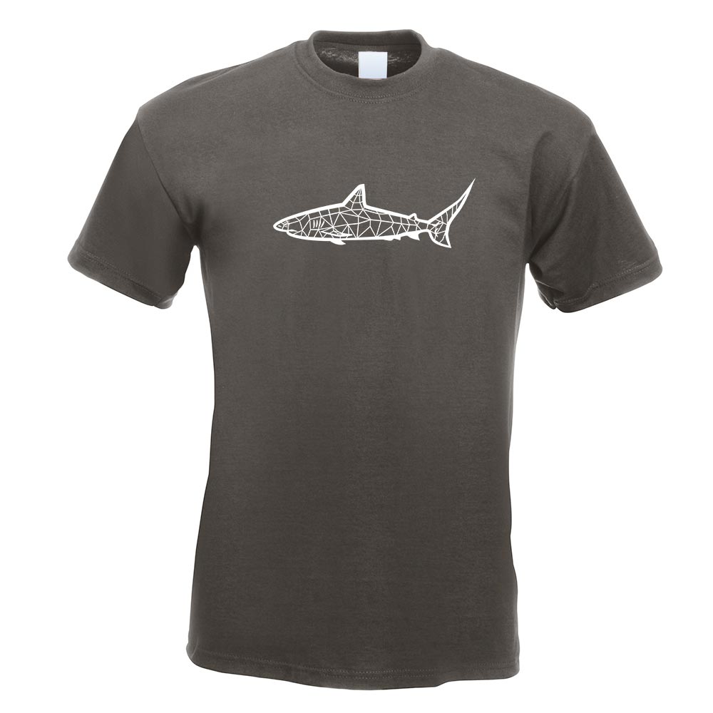 Polygon Haifisch Figur Tier Art T-Shirt Motiv bedruckt Funshirt Design Print - Picture 9 of 19