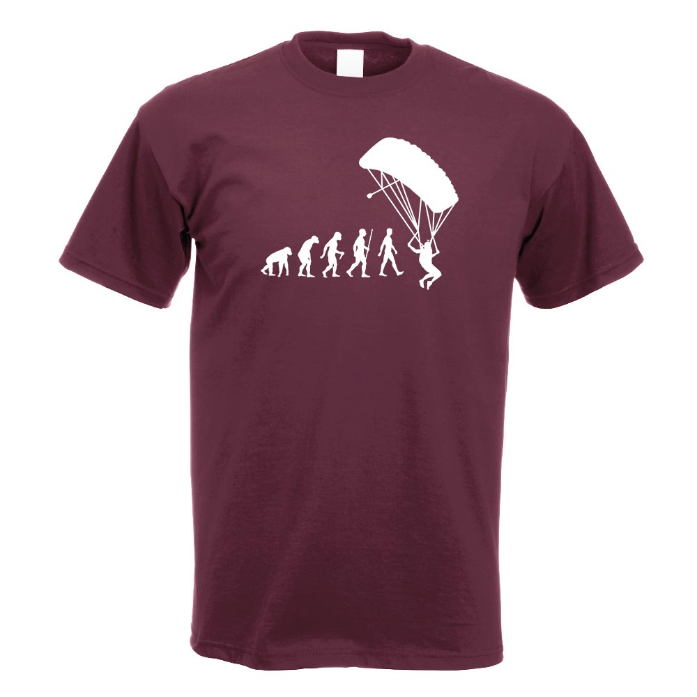 Gleitschirmfliegen Evolution T-Shirt Motiv bedruckt Funshirt Design Print - Picture 5 of 19