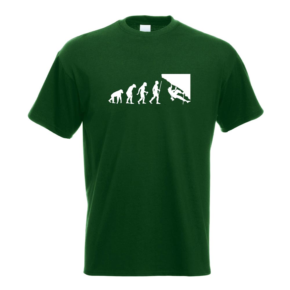 Klettern Kletterer Evolution T-Shirt Motiv bedruckt Funshirt Design Print - Picture 7 of 19
