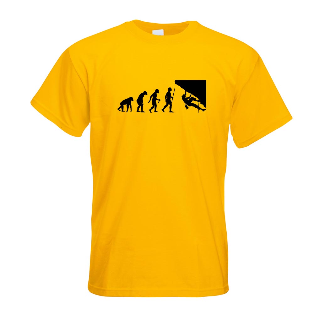 Klettern Kletterer Evolution T-Shirt Motiv bedruckt Funshirt Design Print - Picture 8 of 19