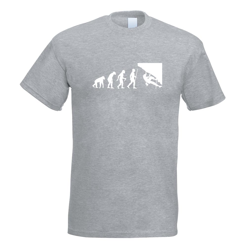 Klettern Kletterer Evolution T-Shirt Motiv bedruckt Funshirt Design Print - Picture 10 of 19