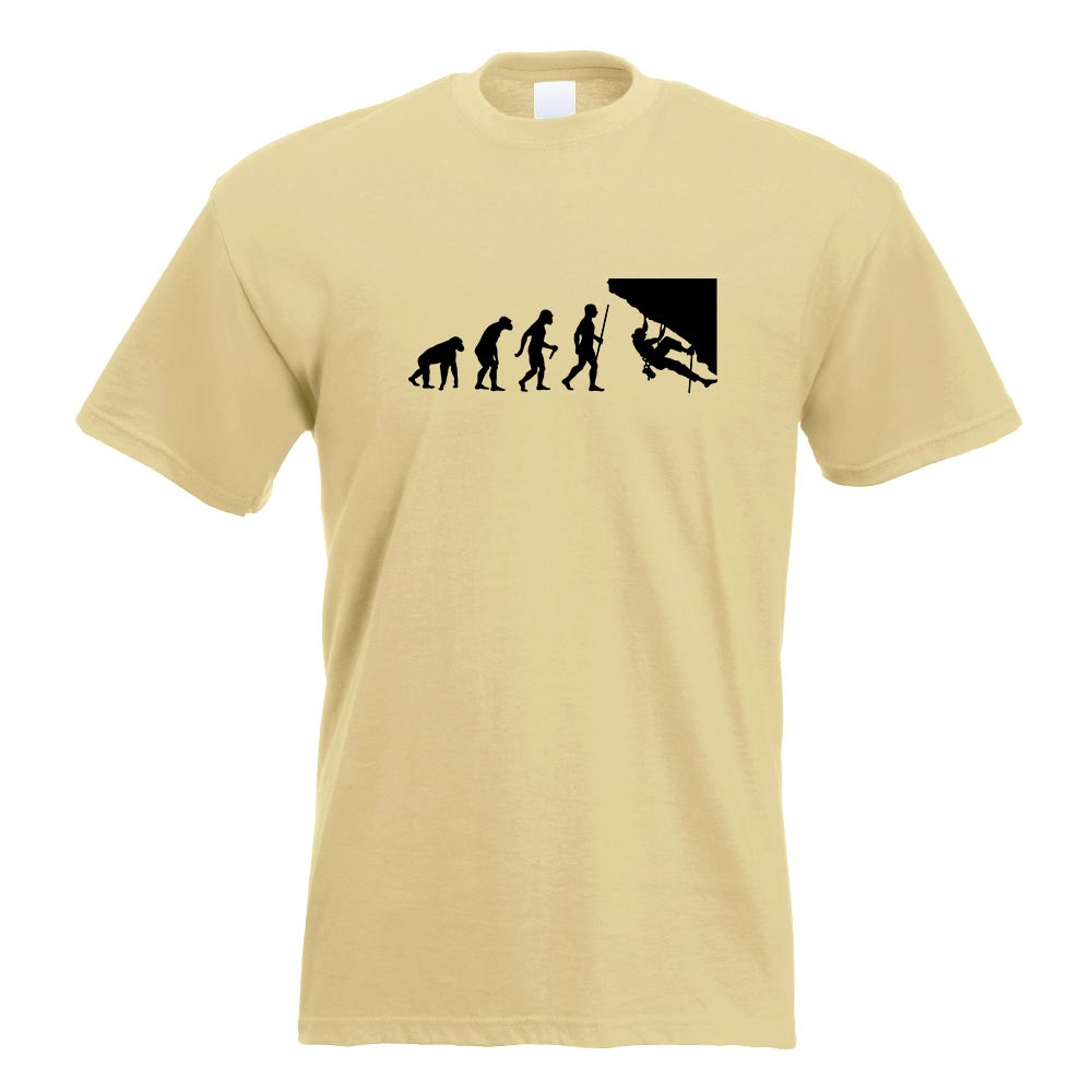 Klettern Kletterer Evolution T-Shirt Motiv bedruckt Funshirt Design Print - Picture 12 of 19