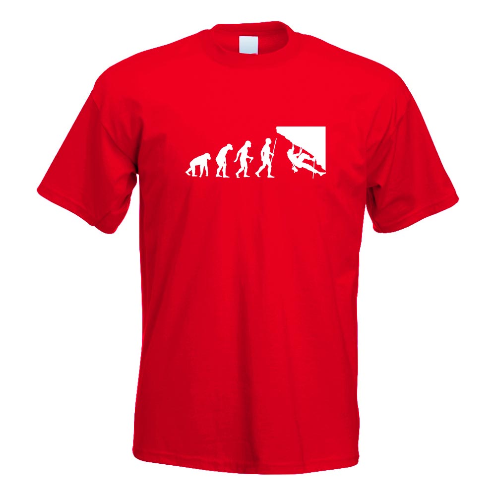Klettern Kletterer Evolution T-Shirt Motiv bedruckt Funshirt Design Print - Picture 16 of 19