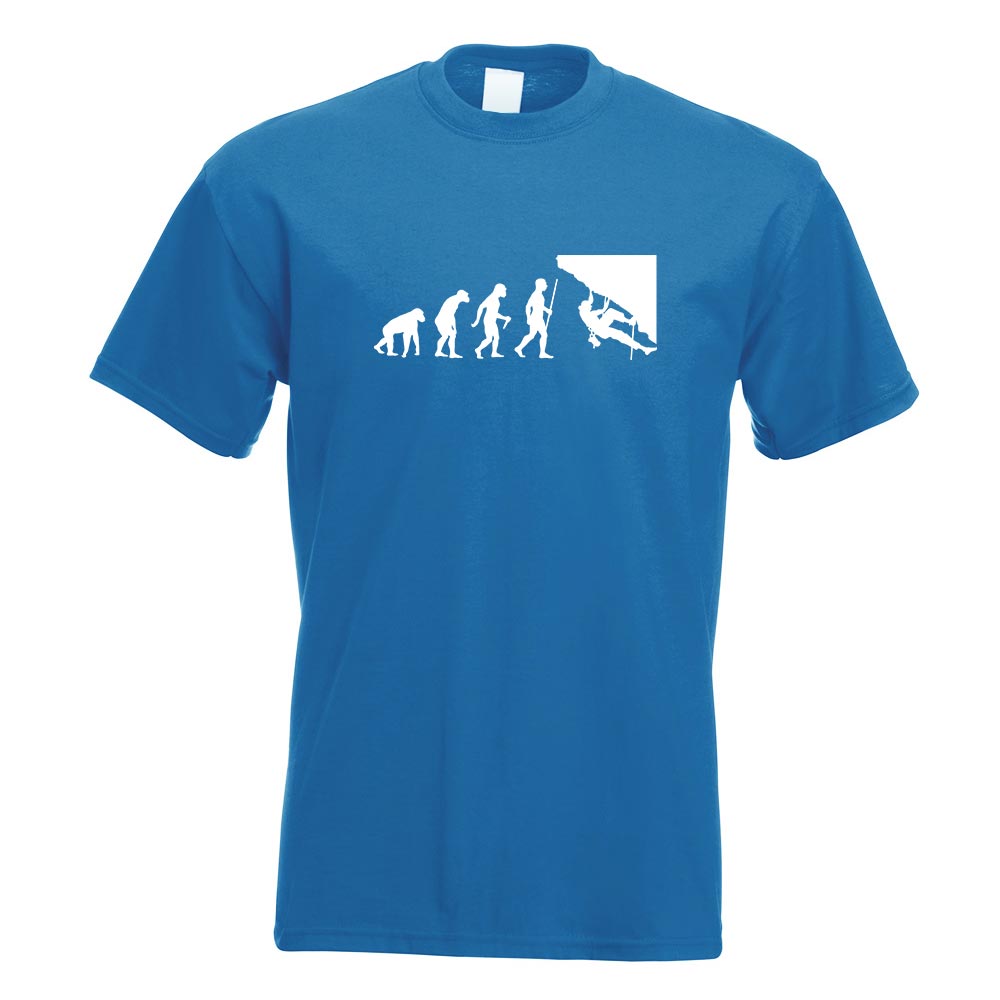 Klettern Kletterer Evolution T-Shirt Motiv bedruckt Funshirt Design Print - Picture 17 of 19
