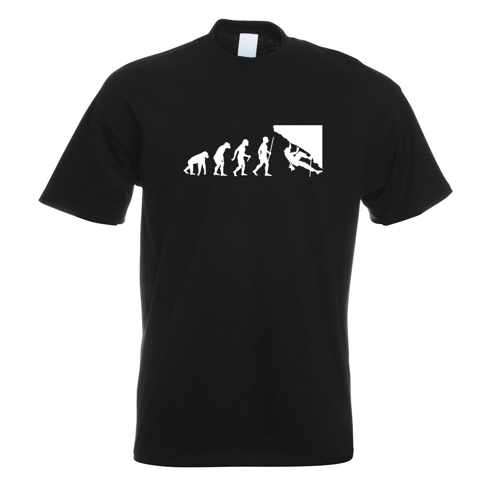 Klettern Kletterer Evolution T-Shirt Motiv bedruckt Funshirt Design Print - Picture 18 of 19
