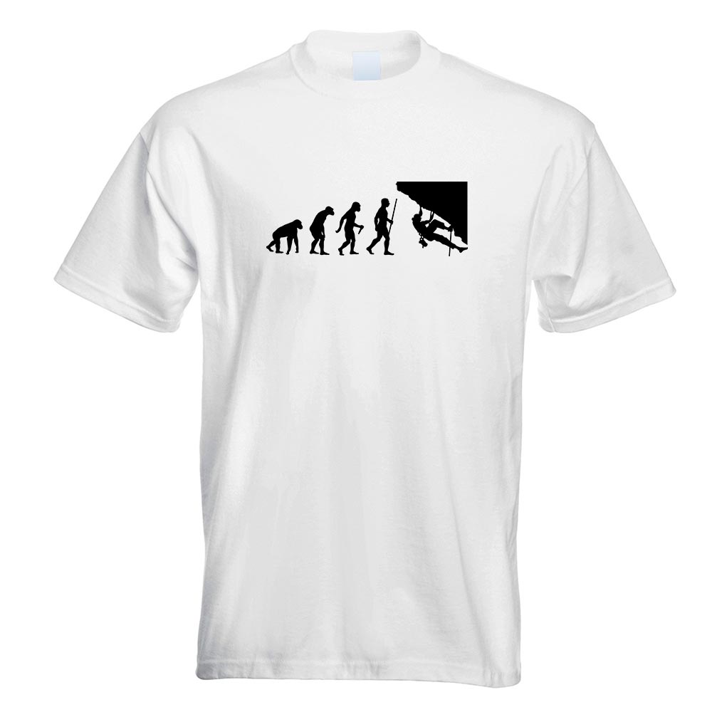Klettern Kletterer Evolution T-Shirt Motiv bedruckt Funshirt Design Print - Picture 19 of 19