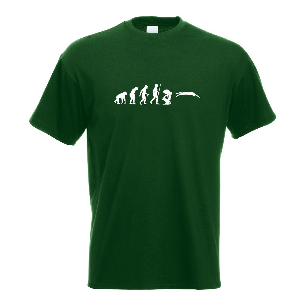 Schwimmen Evolution T-Shirt Motiv bedruckt Funshirt Design Print - Picture 7 of 19