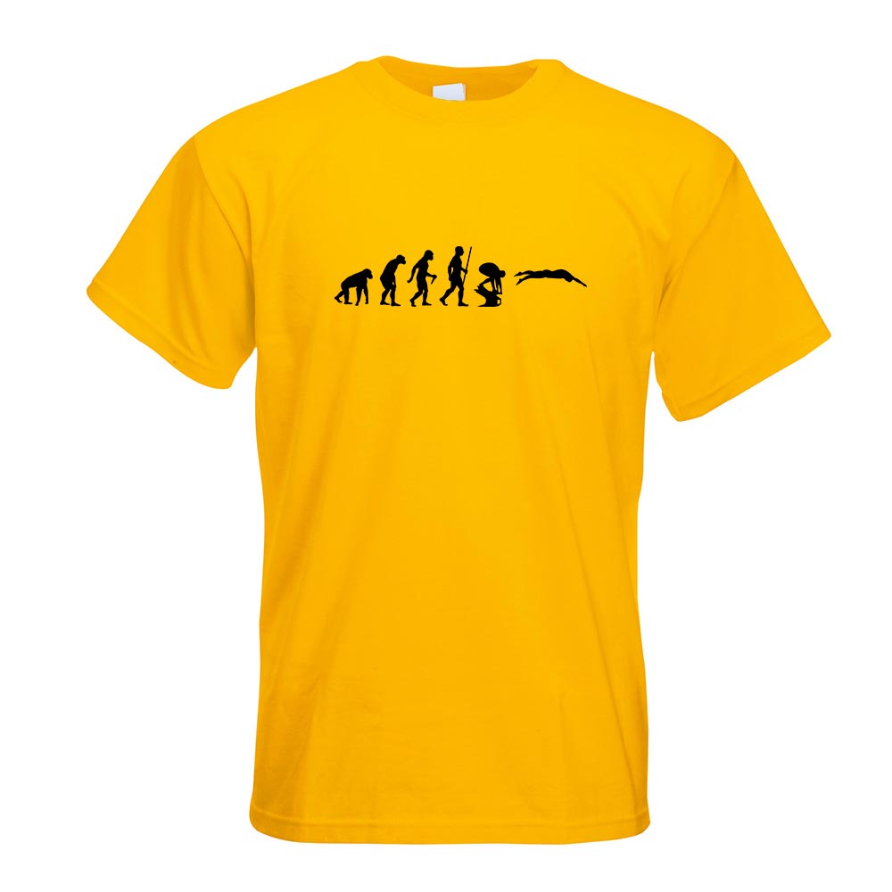 Schwimmen Evolution T-Shirt Motiv bedruckt Funshirt Design Print - Picture 8 of 19
