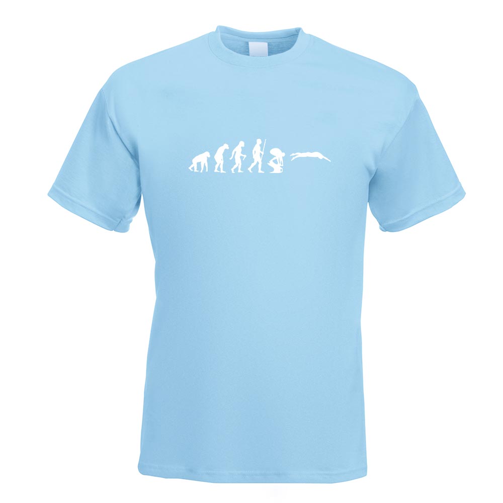 Schwimmen Evolution T-Shirt Motiv bedruckt Funshirt Design Print - Picture 11 of 19
