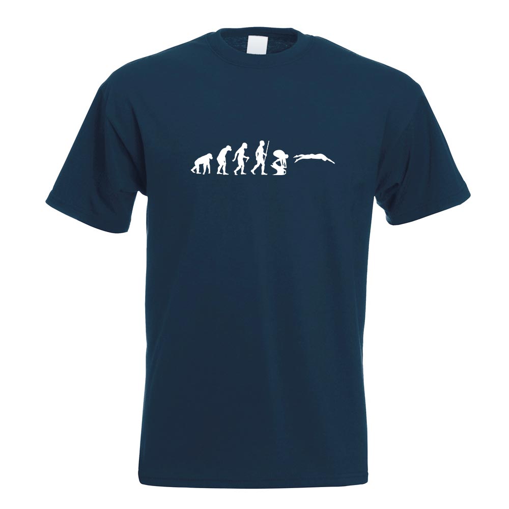Schwimmen Evolution T-Shirt Motiv bedruckt Funshirt Design Print - Picture 13 of 19