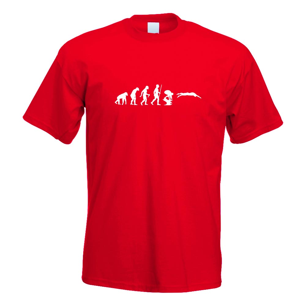 Schwimmen Evolution T-Shirt Motiv bedruckt Funshirt Design Print - Picture 16 of 19