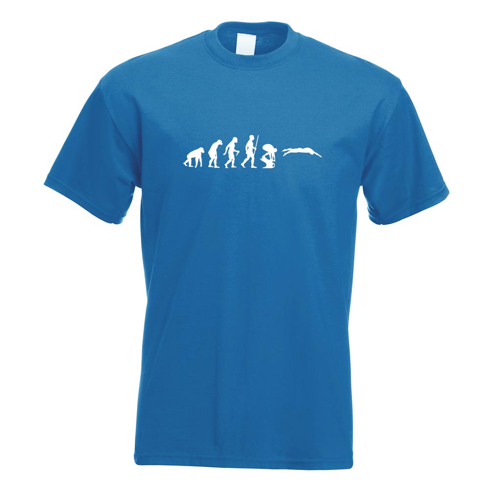 Schwimmen Evolution T-Shirt Motiv bedruckt Funshirt Design Print - Picture 17 of 19