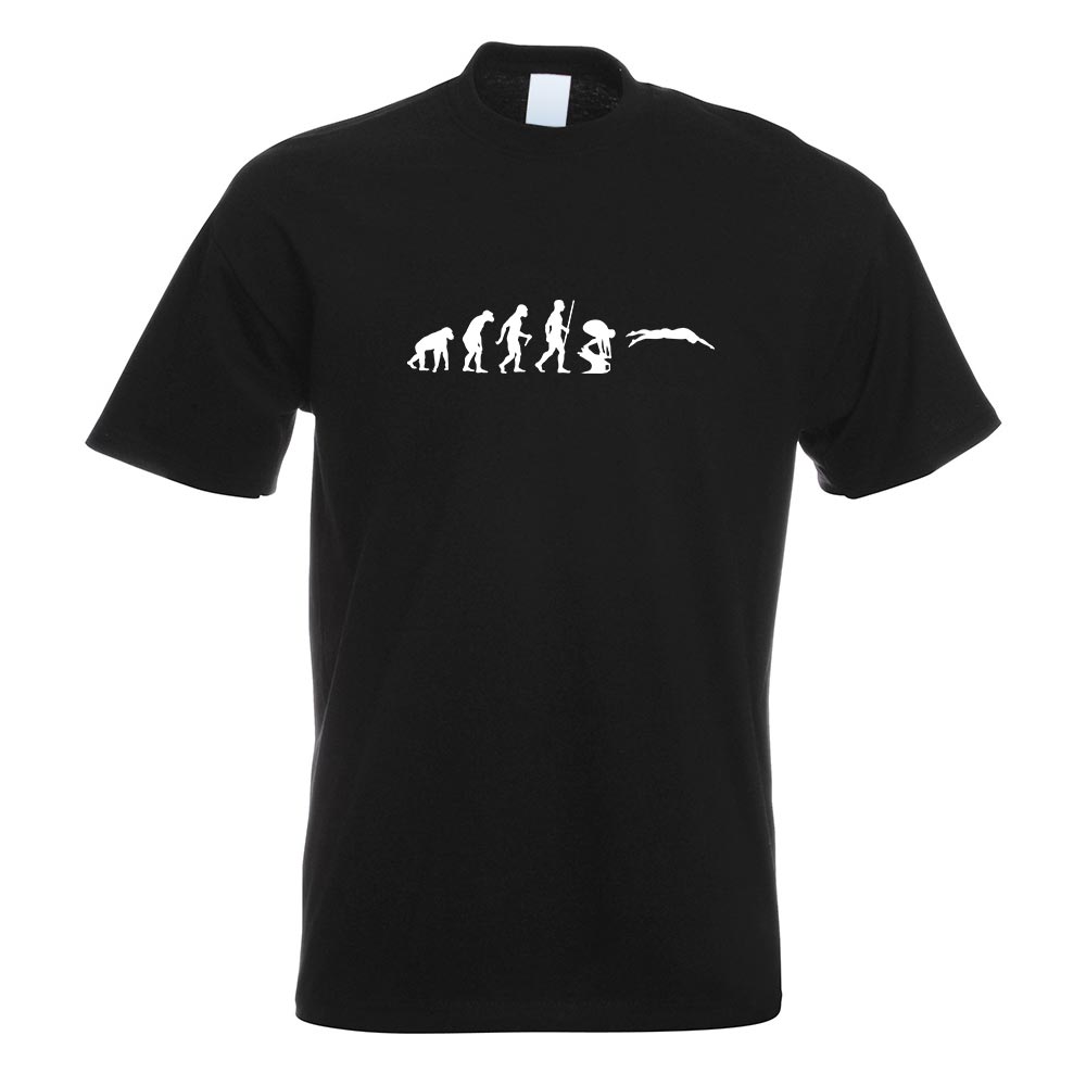 Schwimmen Evolution T-Shirt Motiv bedruckt Funshirt Design Print - Picture 18 of 19