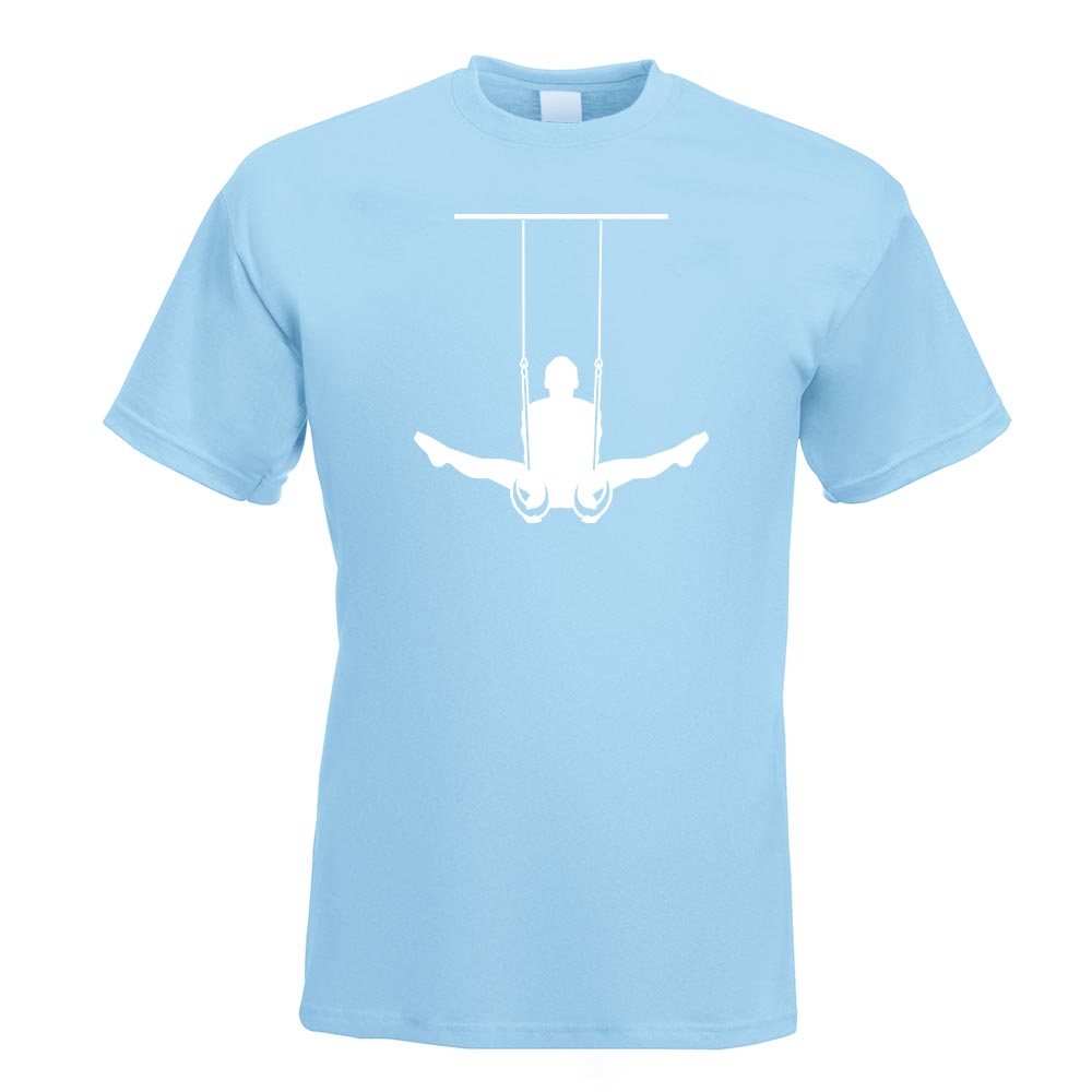 Turnen Ringe Sportler Figur T-Shirt Motiv bedruckt Funshirt Design Print - Picture 11 of 19
