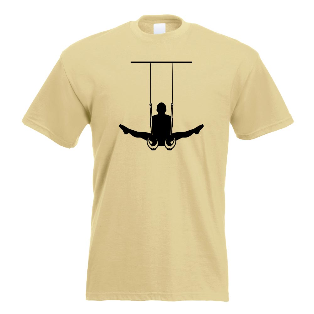 Turnen Ringe Sportler Figur T-Shirt Motiv bedruckt Funshirt Design Print - Picture 12 of 19