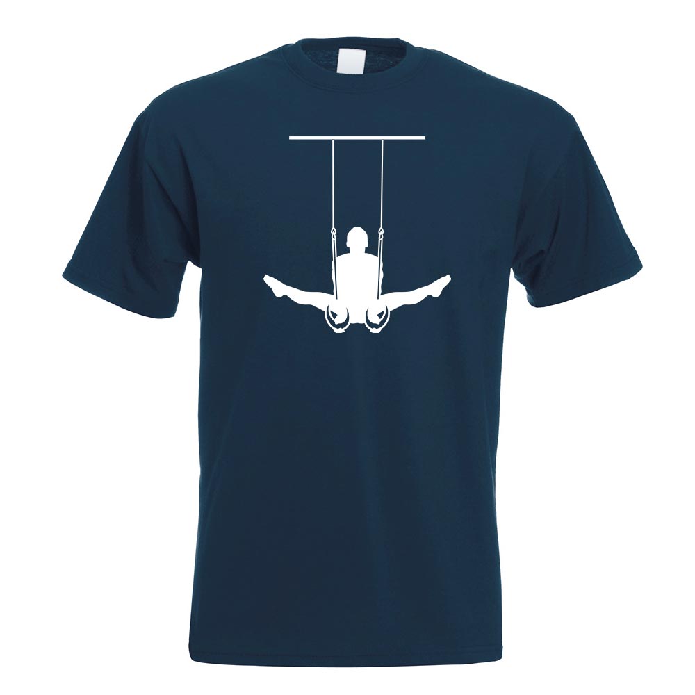 Turnen Ringe Sportler Figur T-Shirt Motiv bedruckt Funshirt Design Print - Picture 13 of 19