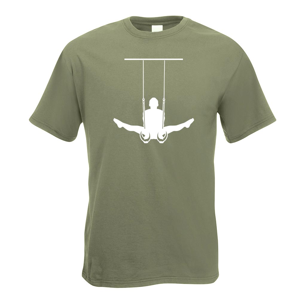 Turnen Ringe Sportler Figur T-Shirt Motiv bedruckt Funshirt Design Print - Picture 14 of 19