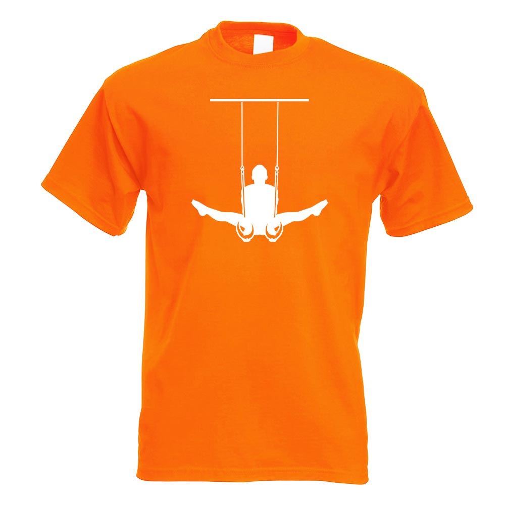 Turnen Ringe Sportler Figur T-Shirt Motiv bedruckt Funshirt Design Print - Picture 15 of 19