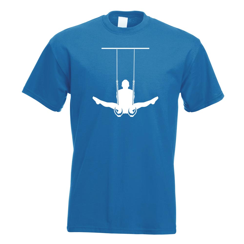 Turnen Ringe Sportler Figur T-Shirt Motiv bedruckt Funshirt Design Print - Picture 17 of 19