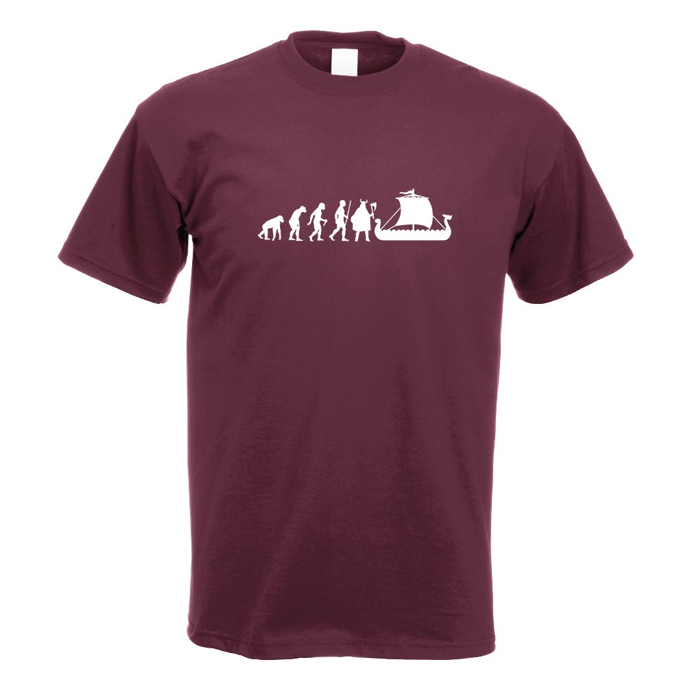 Wikinger Schiff Evolution T-Shirt Motiv bedruckt Funshirt Design Print - Picture 5 of 19