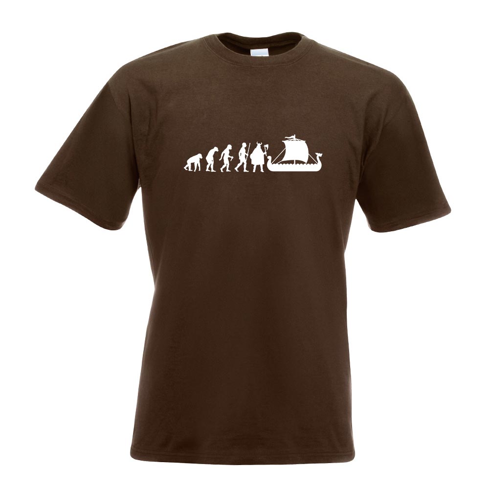 Wikinger Schiff Evolution T-Shirt Motiv bedruckt Funshirt Design Print - Picture 6 of 19