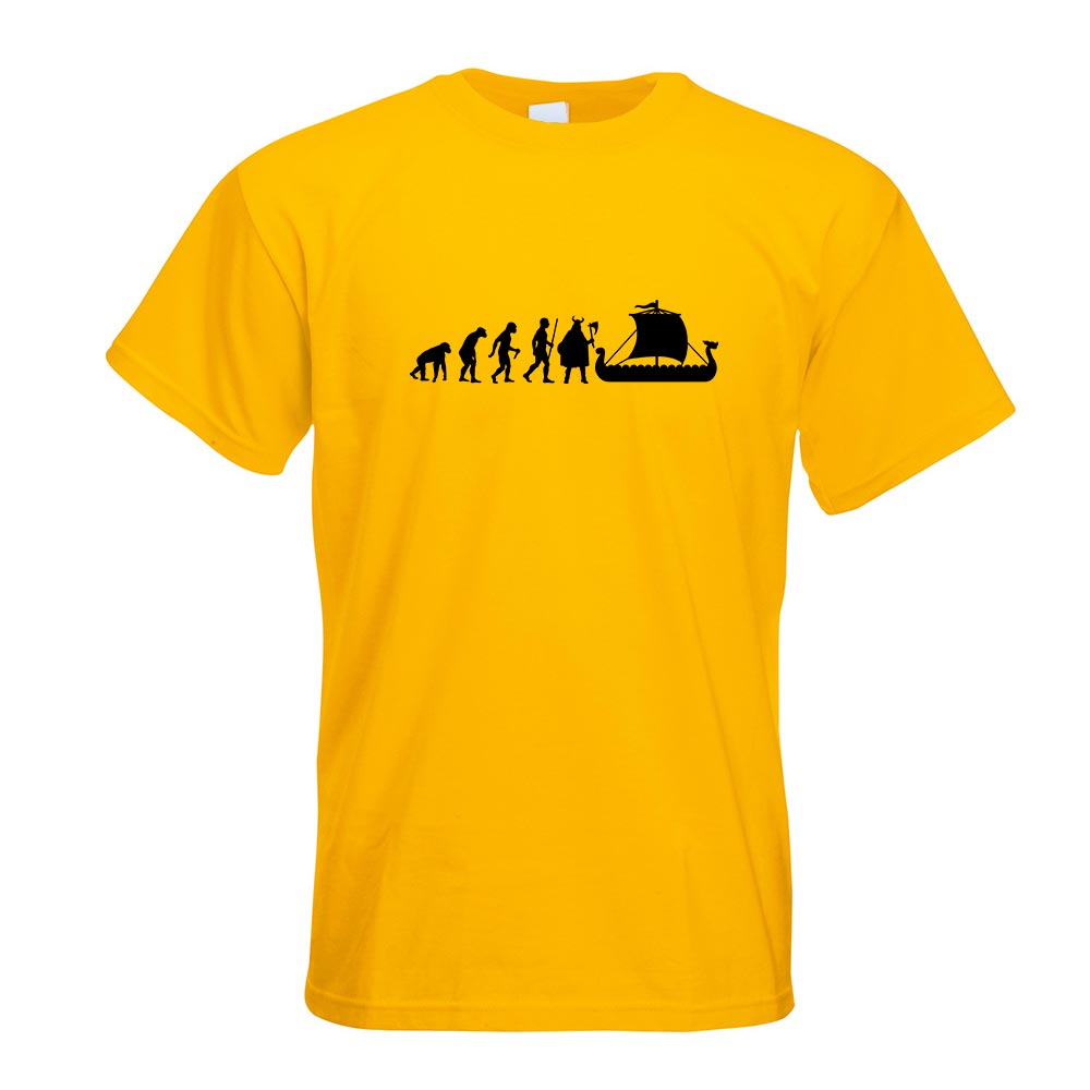 Wikinger Schiff Evolution T-Shirt Motiv bedruckt Funshirt Design Print - Picture 8 of 19