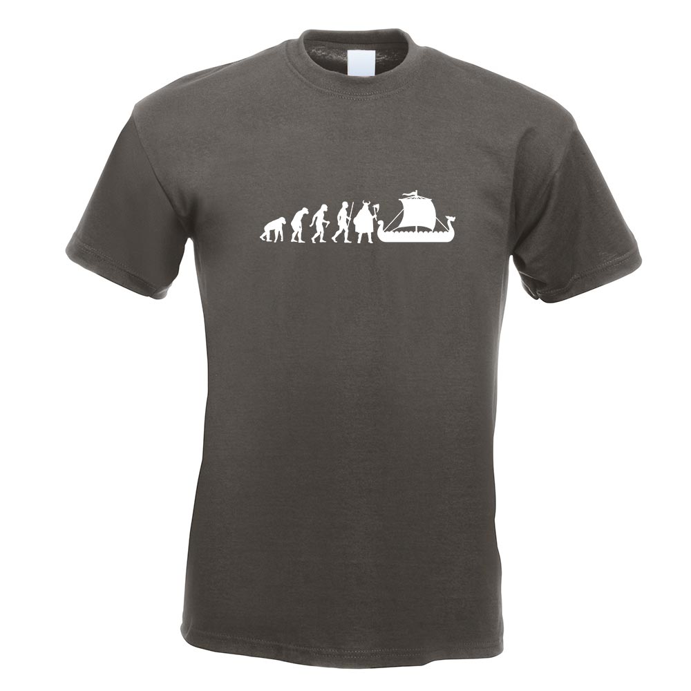 Wikinger Schiff Evolution T-Shirt Motiv bedruckt Funshirt Design Print - Picture 9 of 19
