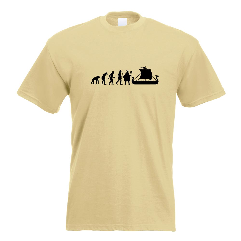 Wikinger Schiff Evolution T-Shirt Motiv bedruckt Funshirt Design Print - Picture 12 of 19