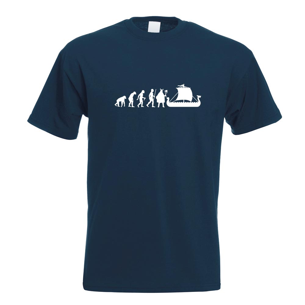 Wikinger Schiff Evolution T-Shirt Motiv bedruckt Funshirt Design Print - Picture 13 of 19
