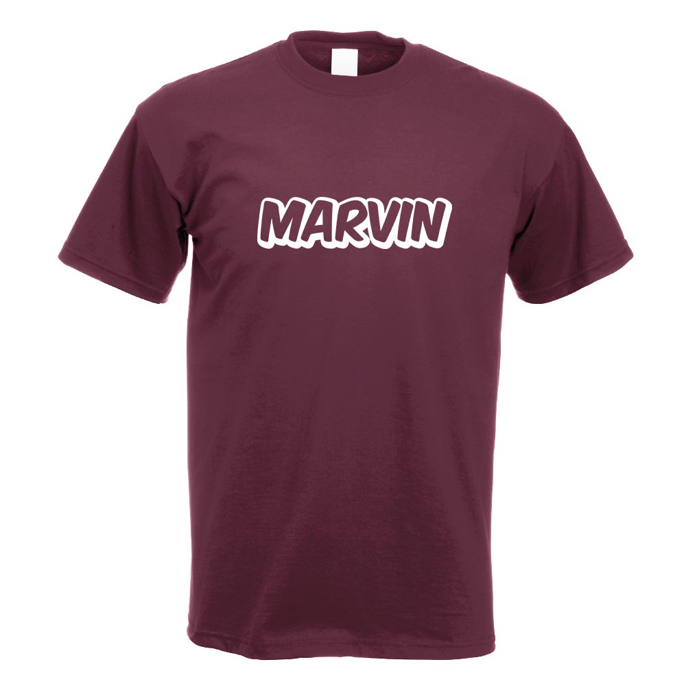 Marvin Vorname Jungen T-Shirt Motiv bedruckt Funshirt Design Print - Picture 5 of 19