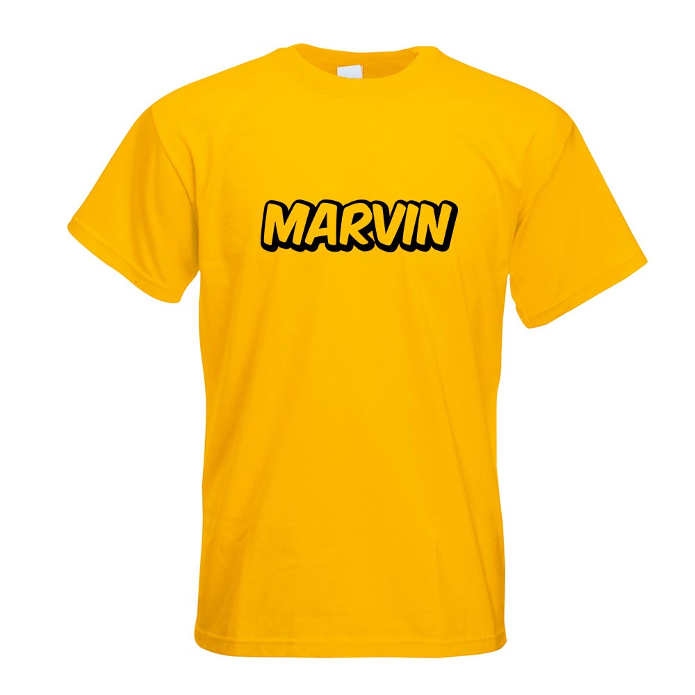 Marvin Vorname Jungen T-Shirt Motiv bedruckt Funshirt Design Print - Picture 8 of 19