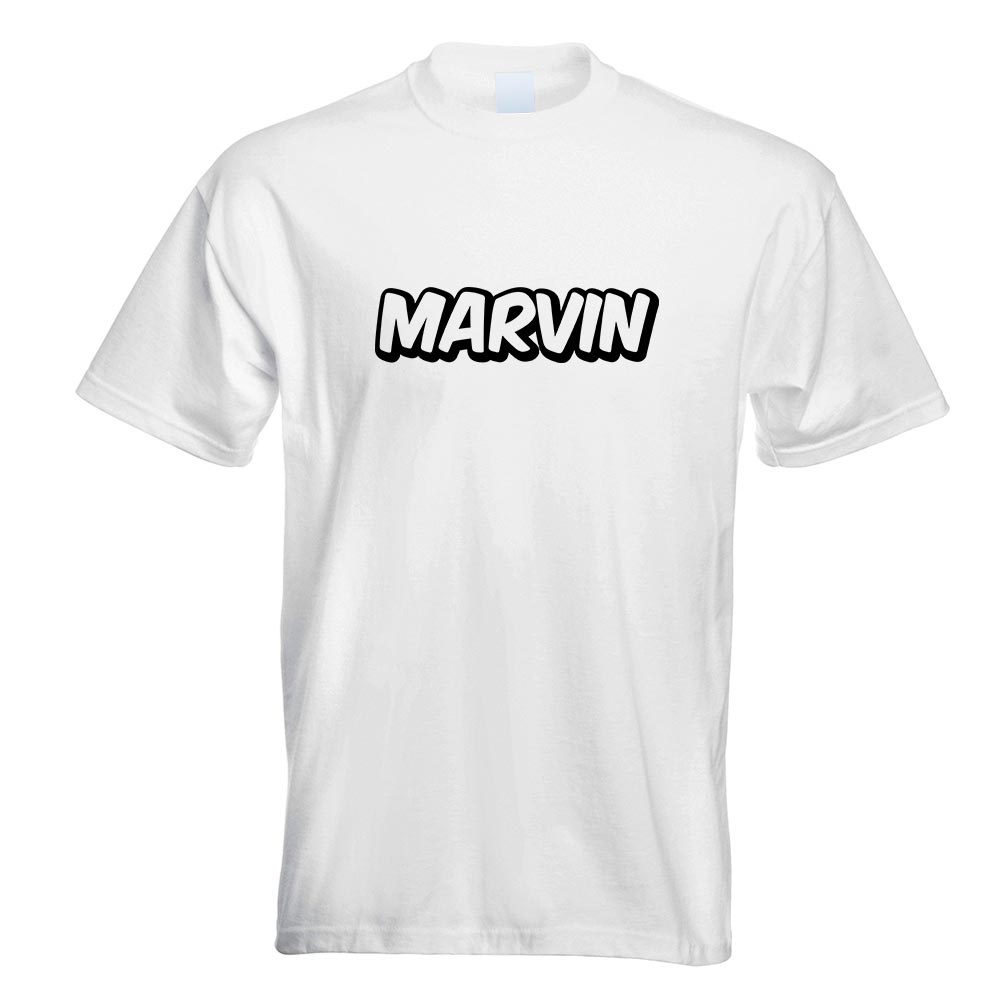 Marvin Vorname Jungen T-Shirt Motiv bedruckt Funshirt Design Print - Picture 19 of 19