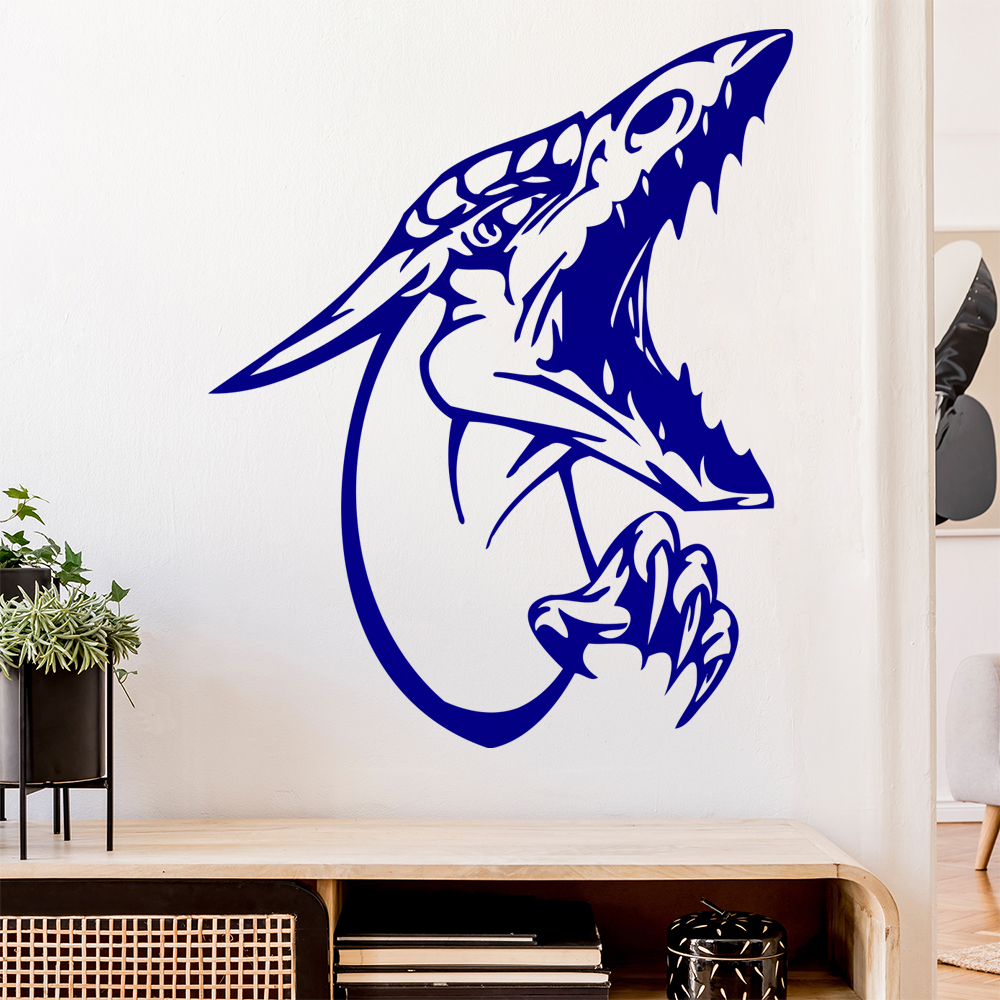 Drachen Kopf Wandtattoo Wohnzimmer Wandaufkleber 0012 - Bild 79 von 204