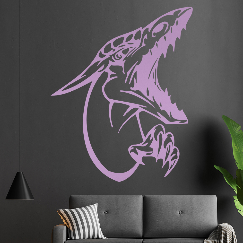 Drachen Kopf Wandtattoo Wohnzimmer Wandaufkleber 0012 - Bild 55 von 204