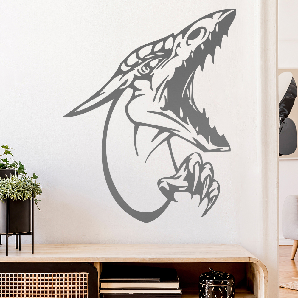 Drachen Kopf Wandtattoo Wohnzimmer Wandaufkleber 0012 - Bild 139 von 204