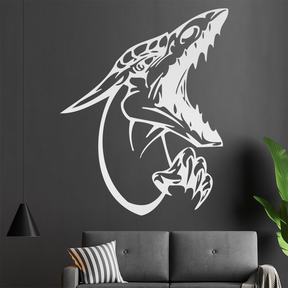 Drachen Kopf Wandtattoo Wohnzimmer Wandaufkleber 0012 - Bild 145 von 204