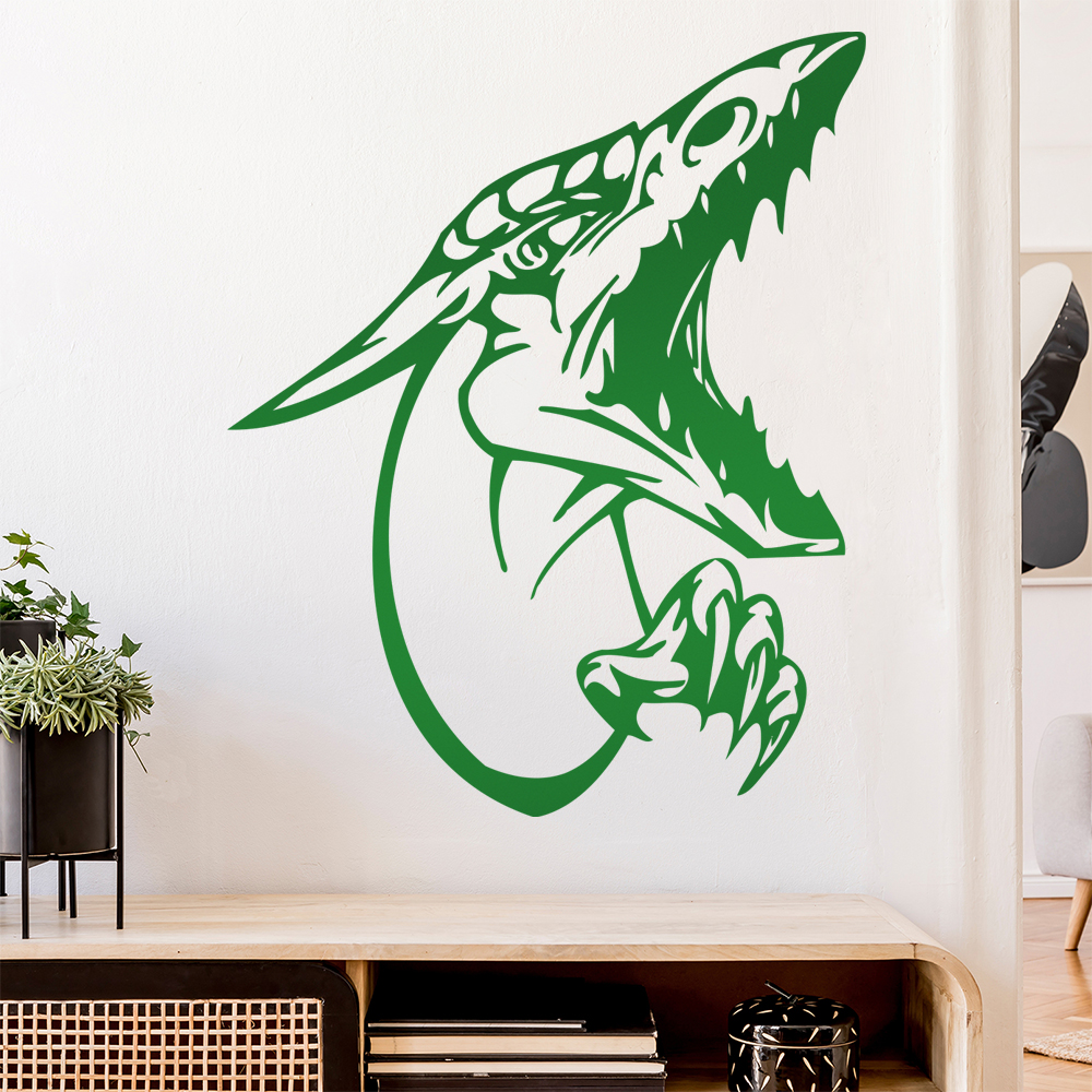 Drachen Kopf Wandtattoo Wohnzimmer Wandaufkleber 0012 - Bild 115 von 204