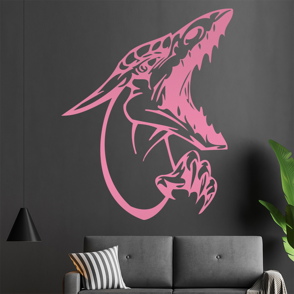 Drachen Kopf Wandtattoo Wohnzimmer Wandaufkleber 0012 - Bild 67 von 204