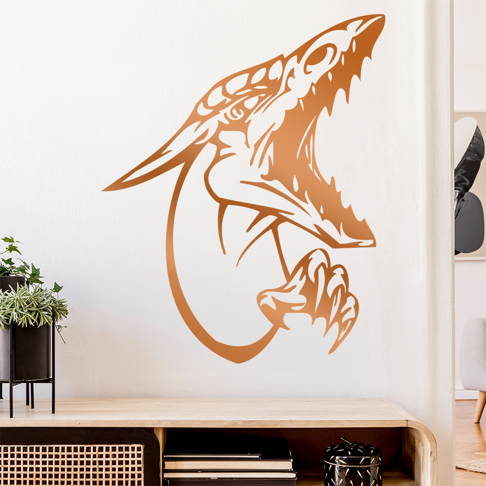 Drachen Kopf Wandtattoo Wohnzimmer Wandaufkleber 0012 - Bild 199 von 204