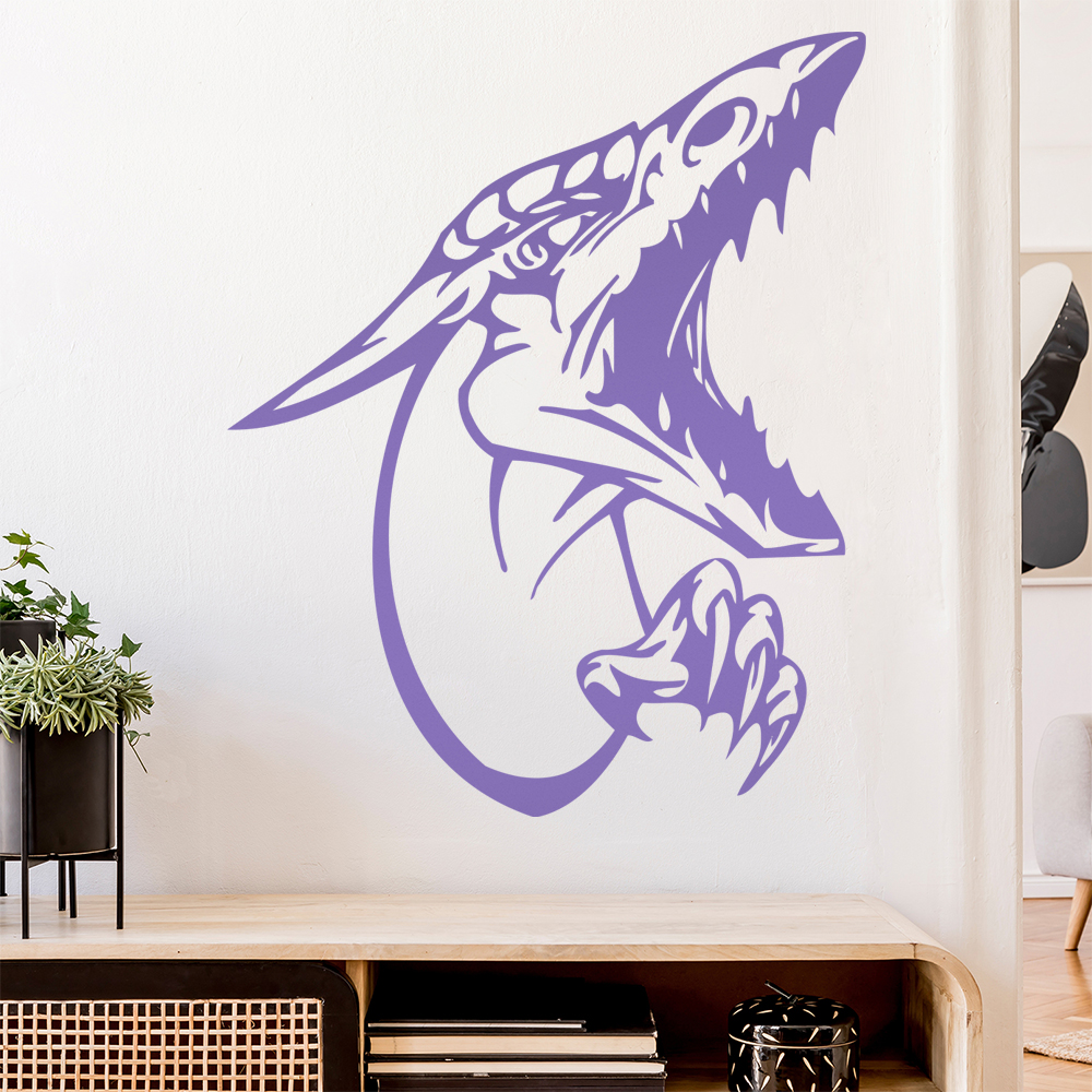 Drachen Kopf Wandtattoo Wohnzimmer Wandaufkleber 0012 - Bild 61 von 204