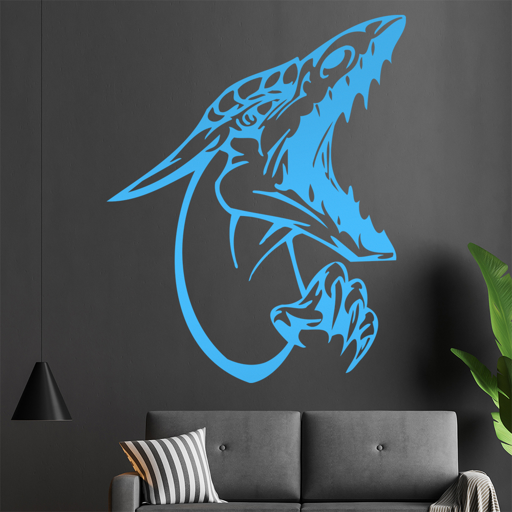 Drachen Kopf Wandtattoo Wohnzimmer Wandaufkleber 0012 - Bild 97 von 204