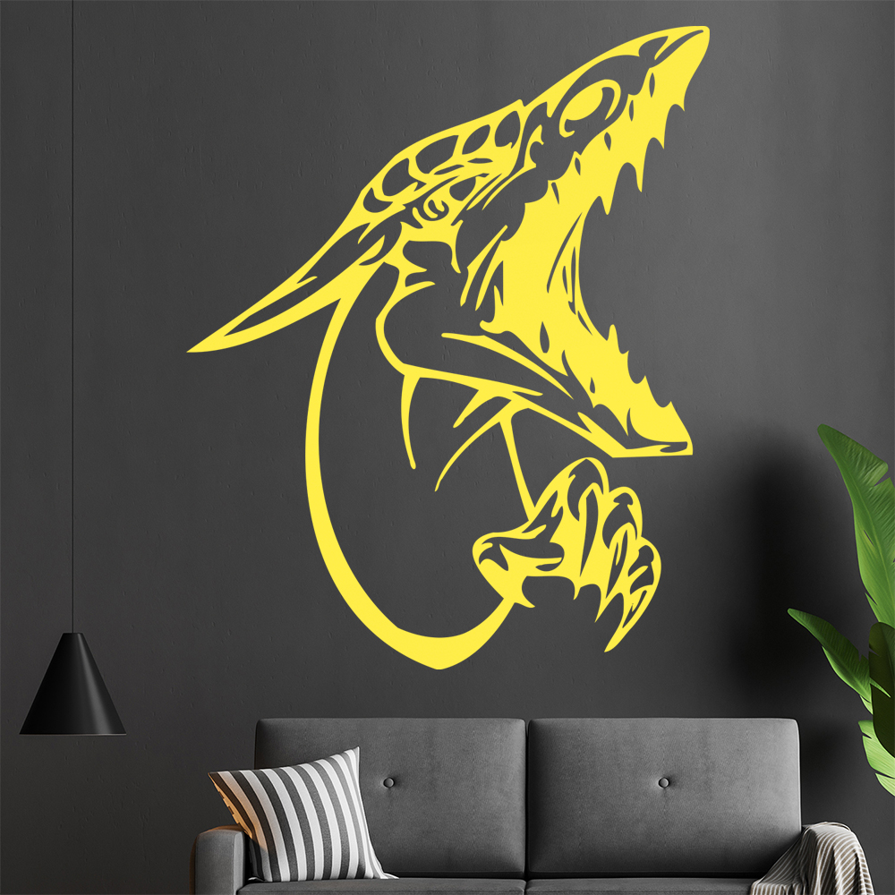 Drachen Kopf Wandtattoo Wohnzimmer Wandaufkleber 0012 - Bild 19 von 204
