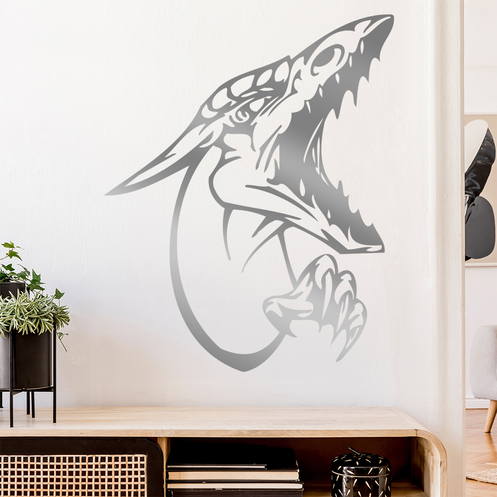 Drachen Kopf Wandtattoo Wohnzimmer Wandaufkleber 0012 - Bild 187 von 204