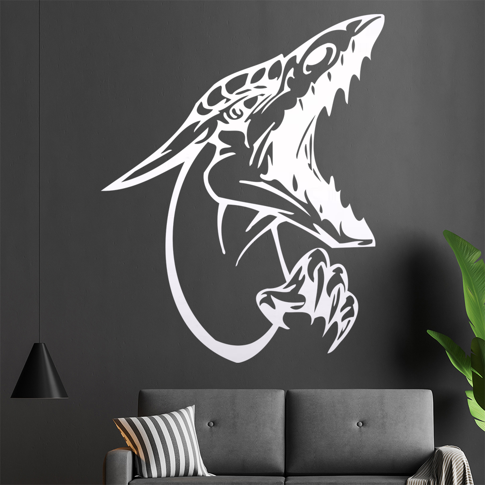 Drachen Kopf Wandtattoo Wohnzimmer Wandaufkleber 0012 - Bild 7 von 204