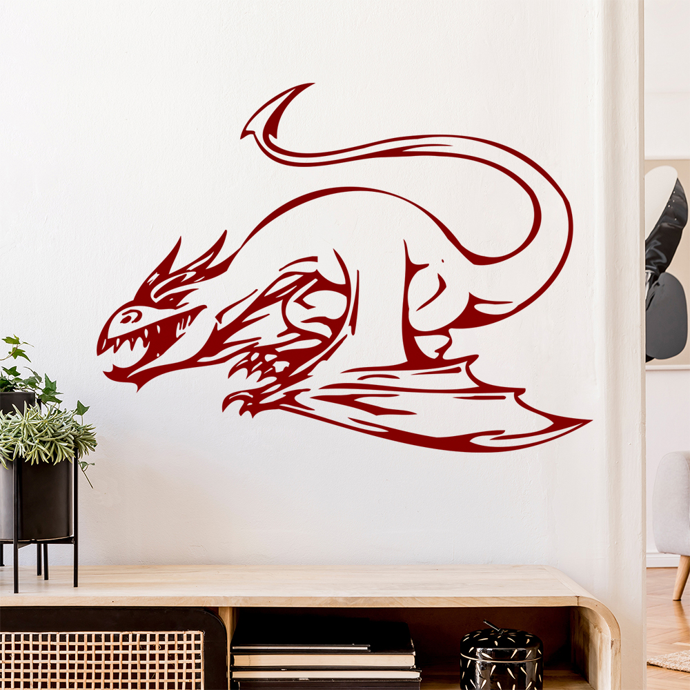 Drachen Angriff Wandtattoo Wohnzimmer Wandaufkleber 0013 - Picture 25 of 204