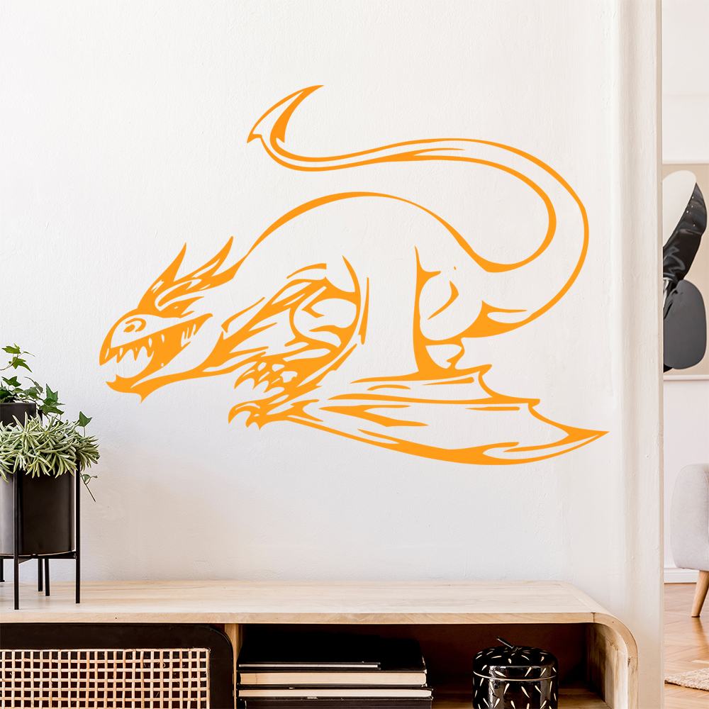 Drachen Angriff Wandtattoo Wohnzimmer Wandaufkleber 0013 - Picture 13 of 204