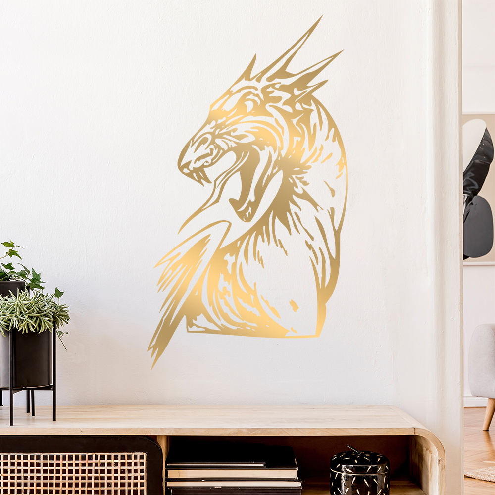 Drachen Kopf Wandtattoo Wohnzimmer Wandaufkleber 0015 - Picture 193 of 204