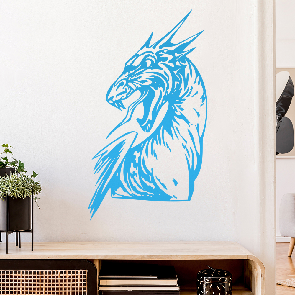 Drachen Kopf Wandtattoo Wohnzimmer Wandaufkleber 0015 - Picture 85 of 204